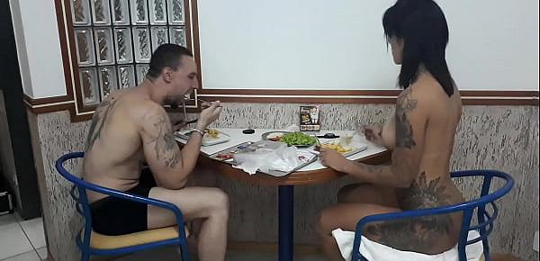  Shayenne Samara jantando pelada com ator novato Renan Scorpion